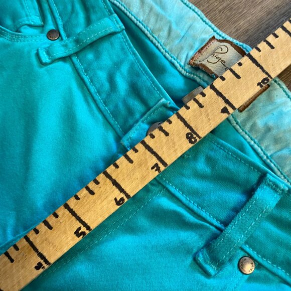 Paige Peg Skinny Bright Blue Denim Jeans Size 30 - Picture 6 of 8